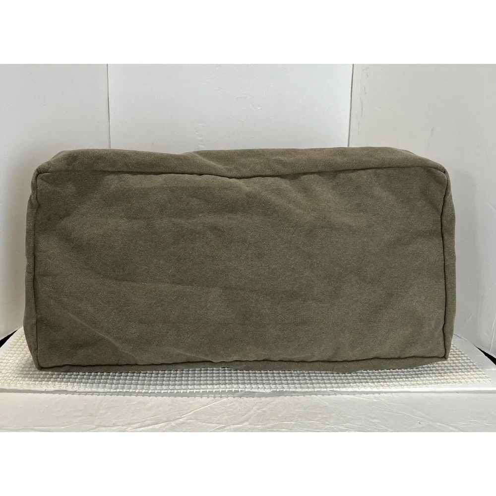 Ducks Unlimited Canvas Duffel Bag Two Tier Travel Weekender Olive Tan